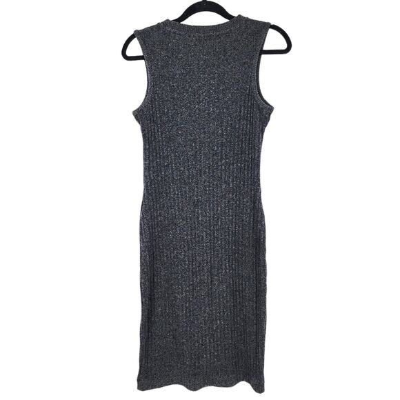 Athleta Sleeveless Gray Heathered Ribbed Sweater Dress Size Small - Picture 3 of 3